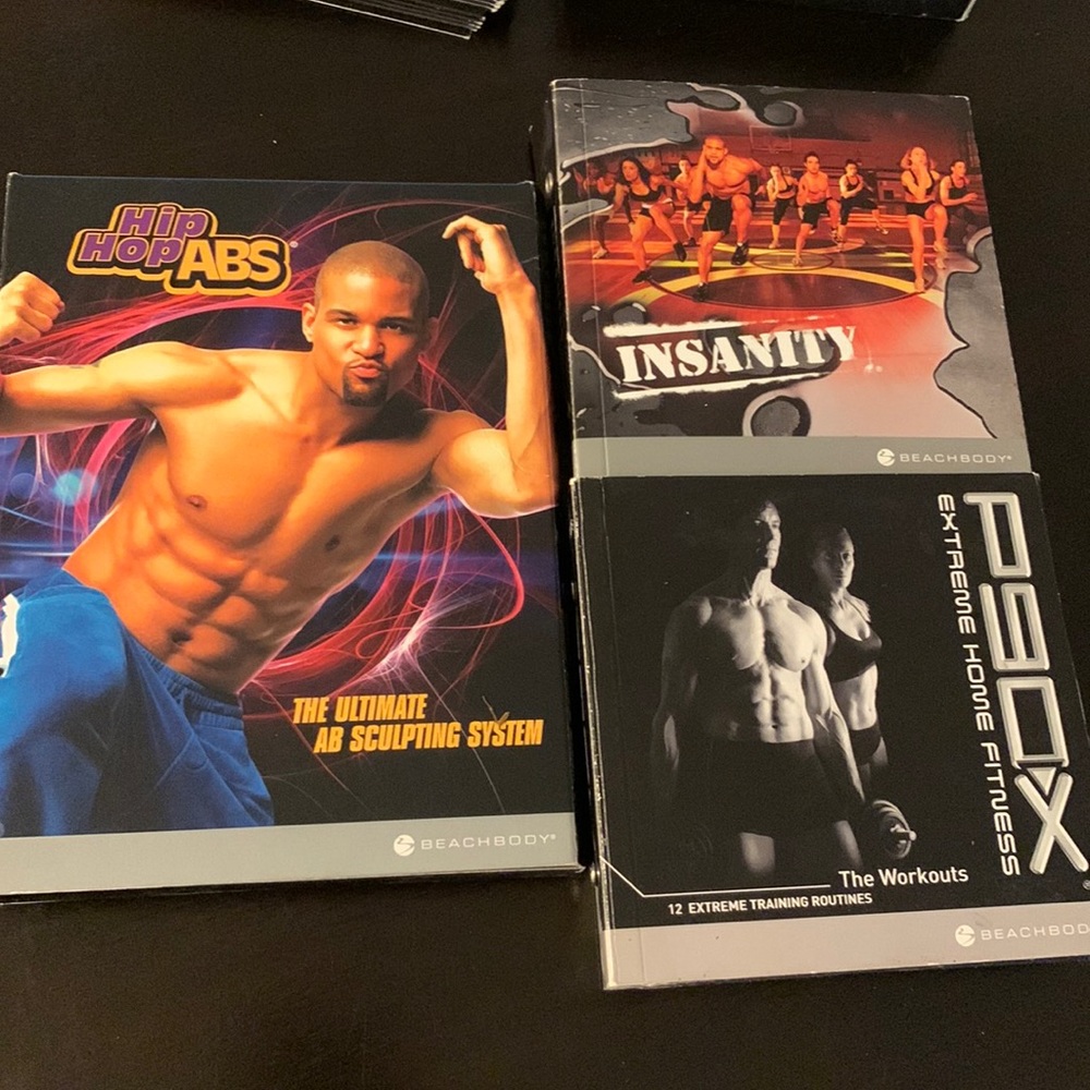 Beachbody DVD workouts bundle of 3 home workouts, Hip Hop Abs, Insanity and P90X